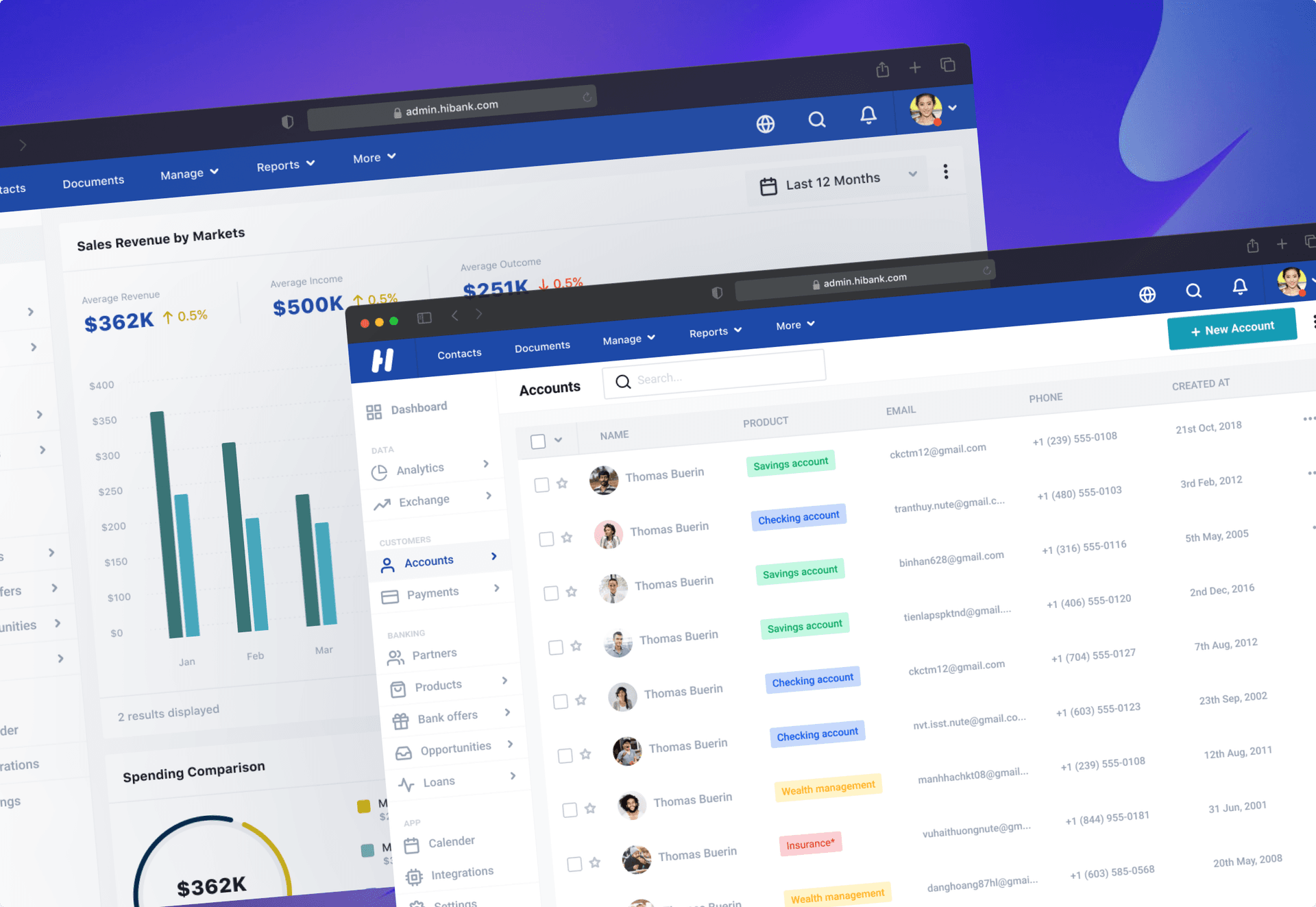 Hibank Admin Platform Experience